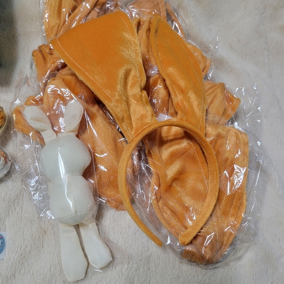 Party Set EASTER EGG HUNT, 12 Rabbit Ear Headband 80 large eggs prize eggs NEW - Picture 6 of 16